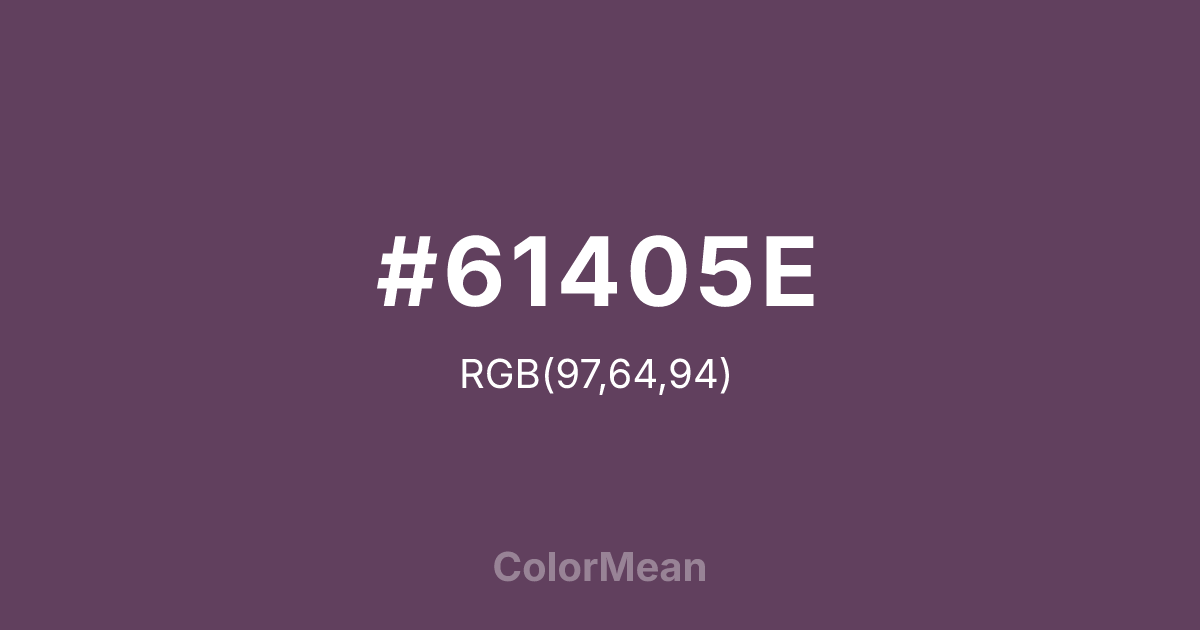 #61405E color swatch
