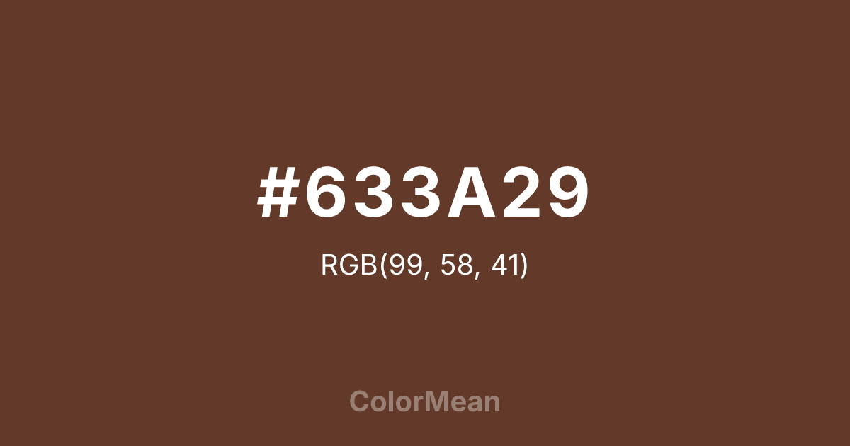 #633A29 color swatch