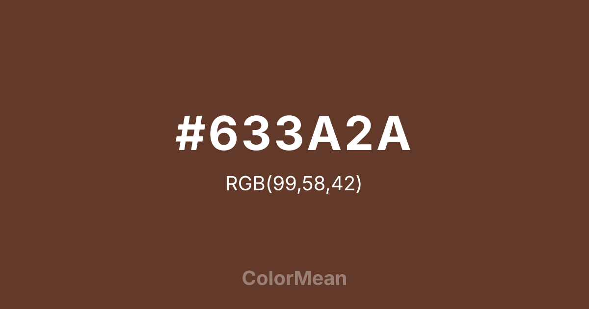 #633A2A color swatch