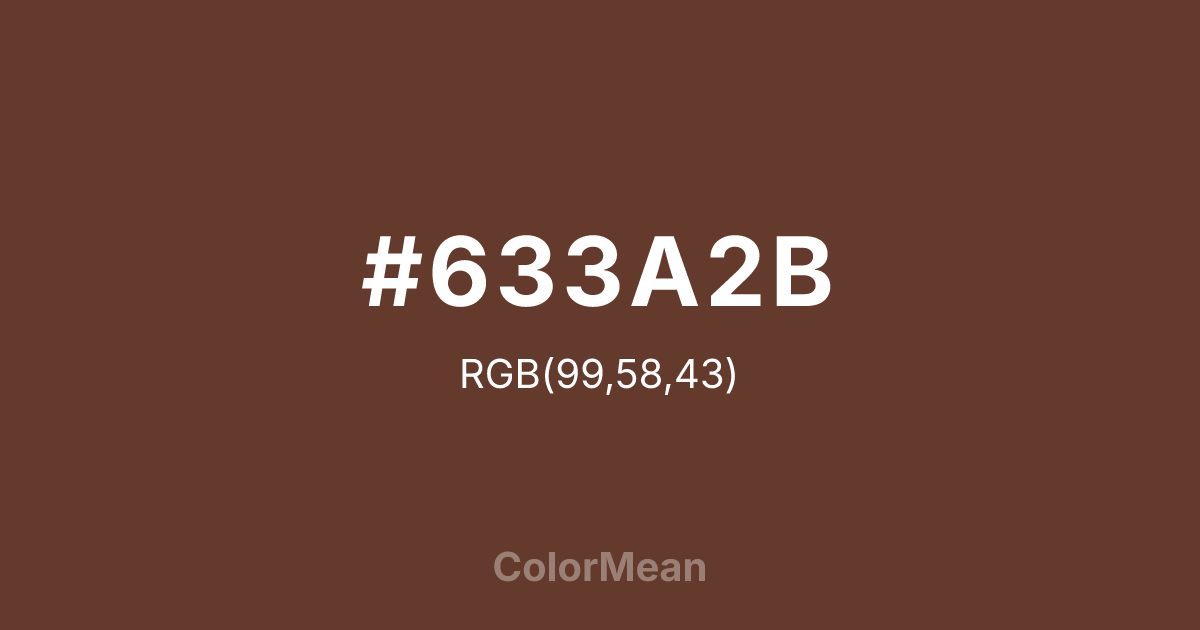 #633A2B color swatch
