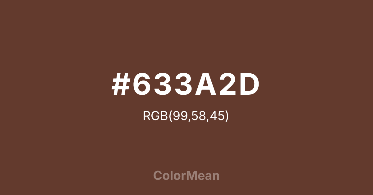 #633A2D color swatch