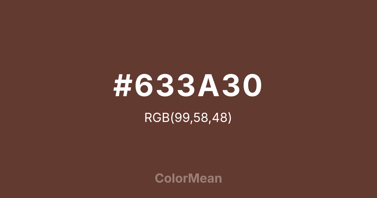 #633A30 color swatch
