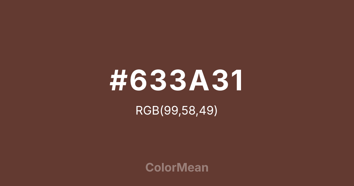 #633A31 color swatch