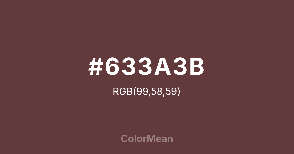 #633A3B color swatch