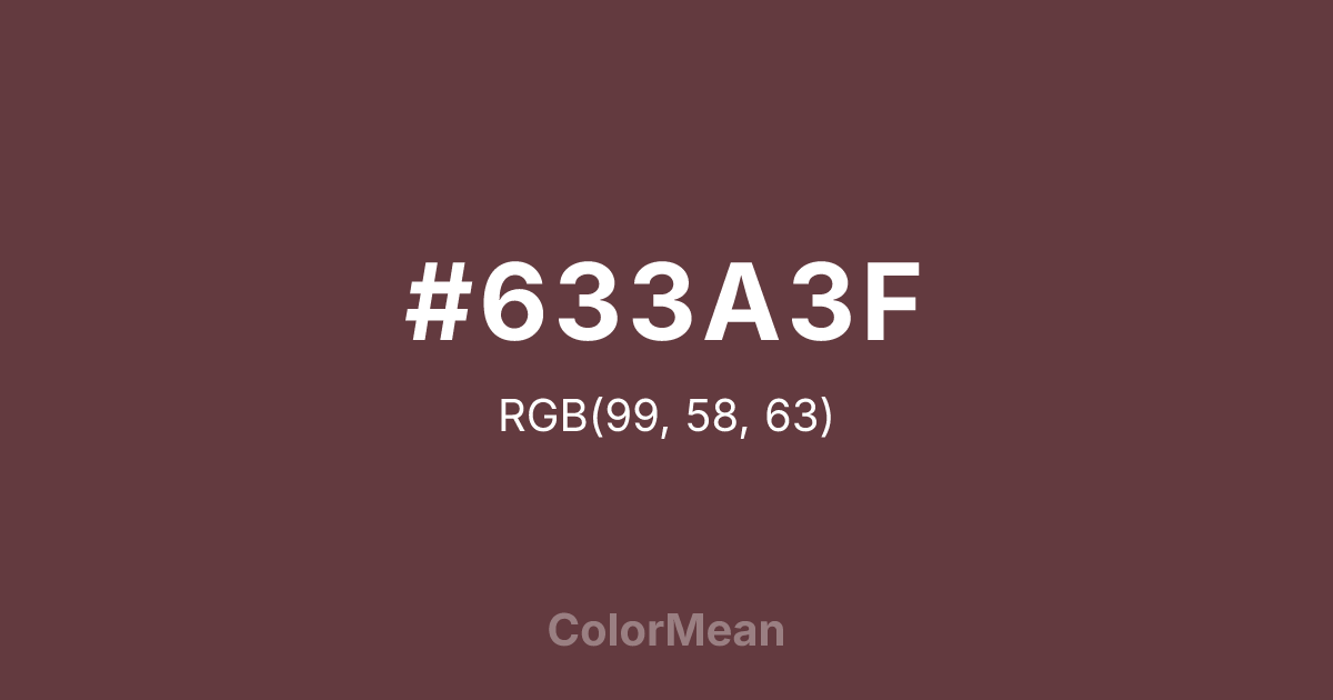 #633A3F color swatch