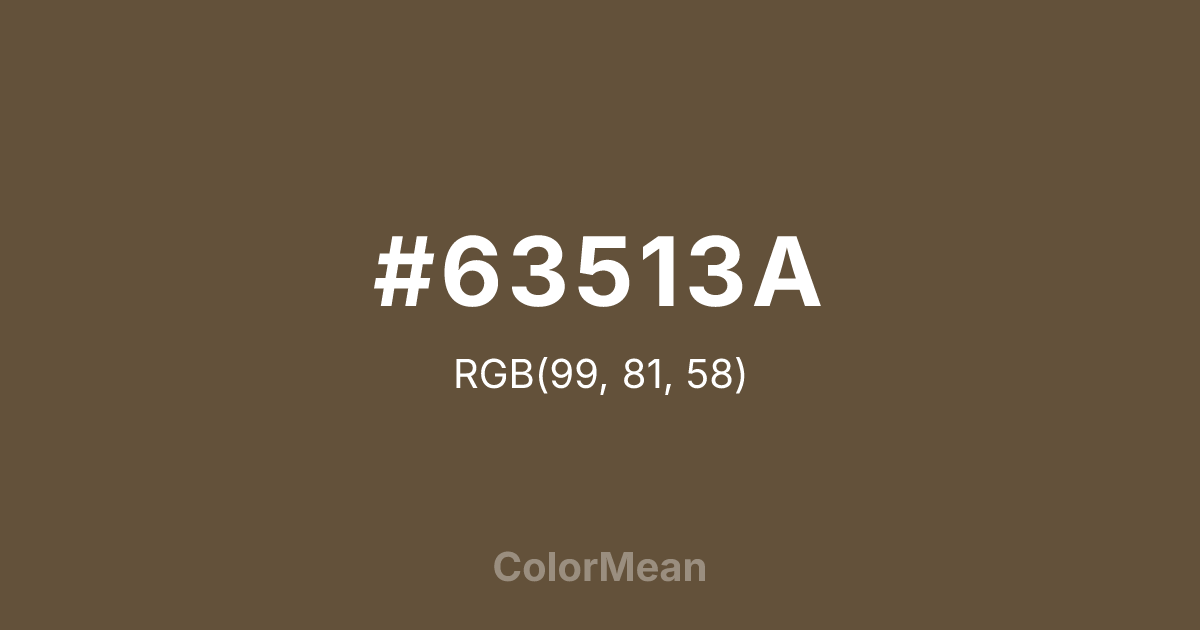 #63513A color swatch