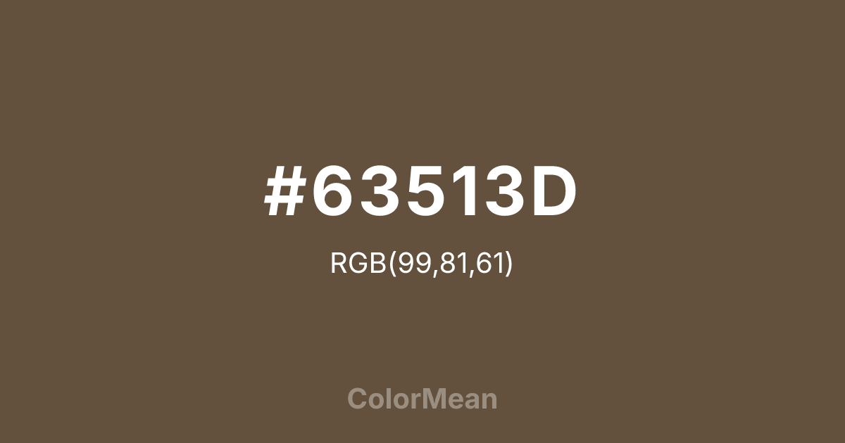 #63513D color swatch