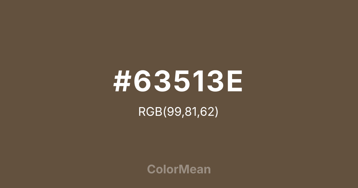 #63513E color swatch