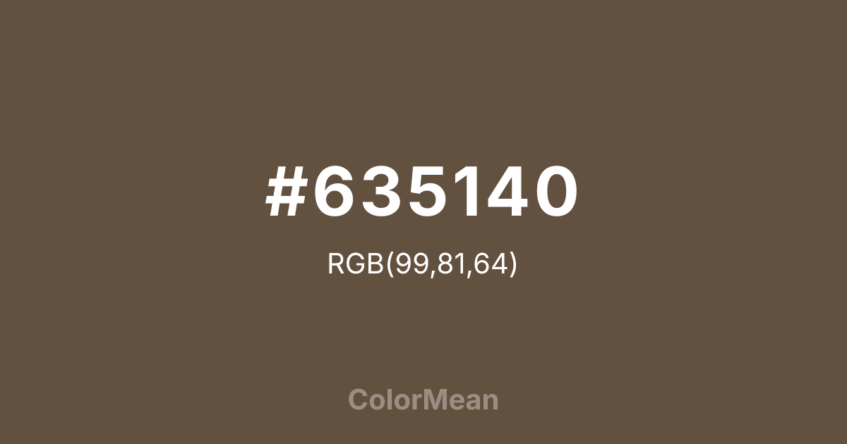 #635140 color swatch