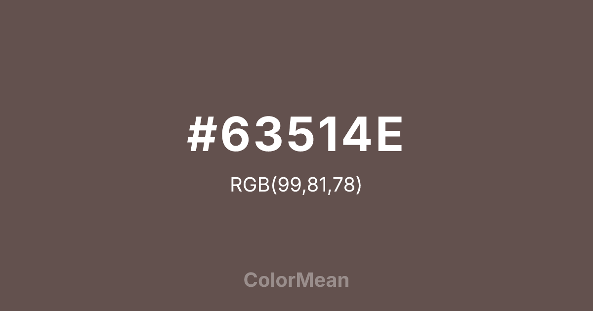 #63514E color swatch
