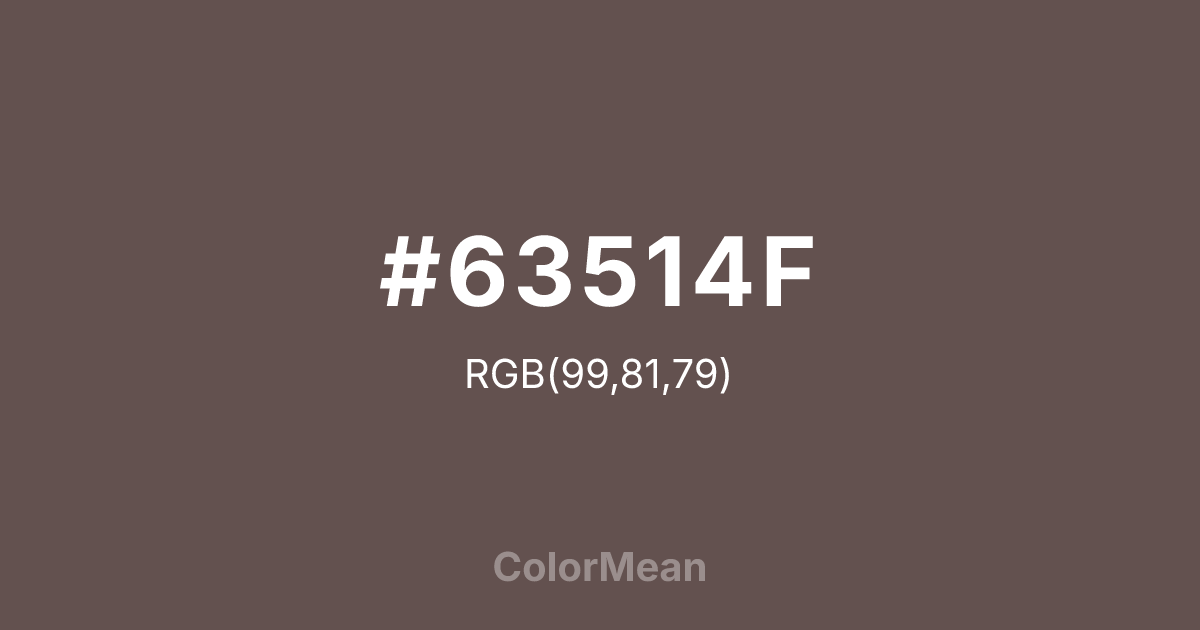 #63514F color swatch