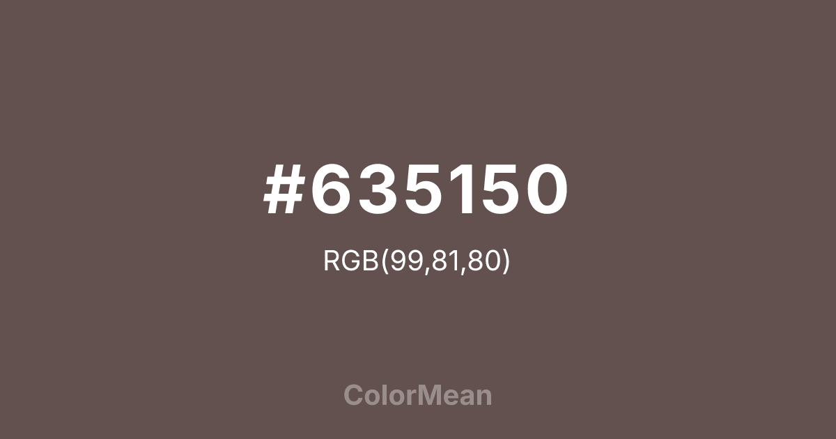 #635150 color swatch