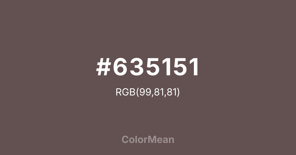 #635151 color swatch