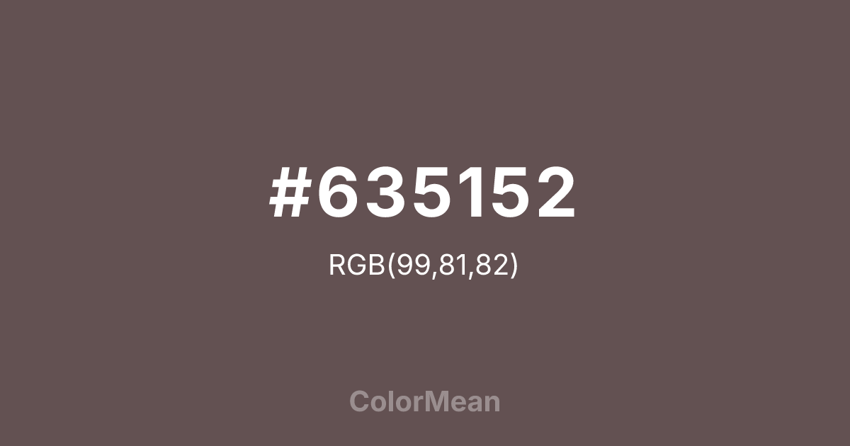 #635152 color swatch