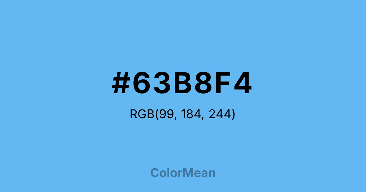 #63B8F4 color swatch