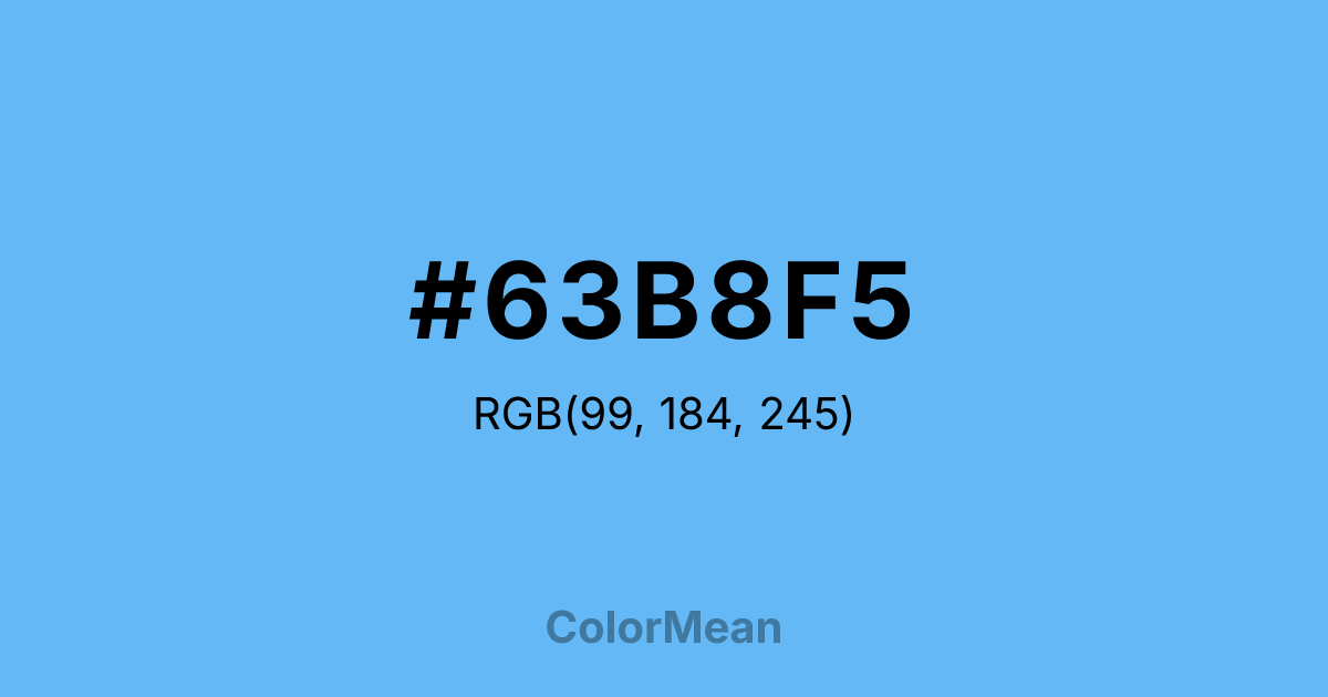 #63B8F5 color swatch