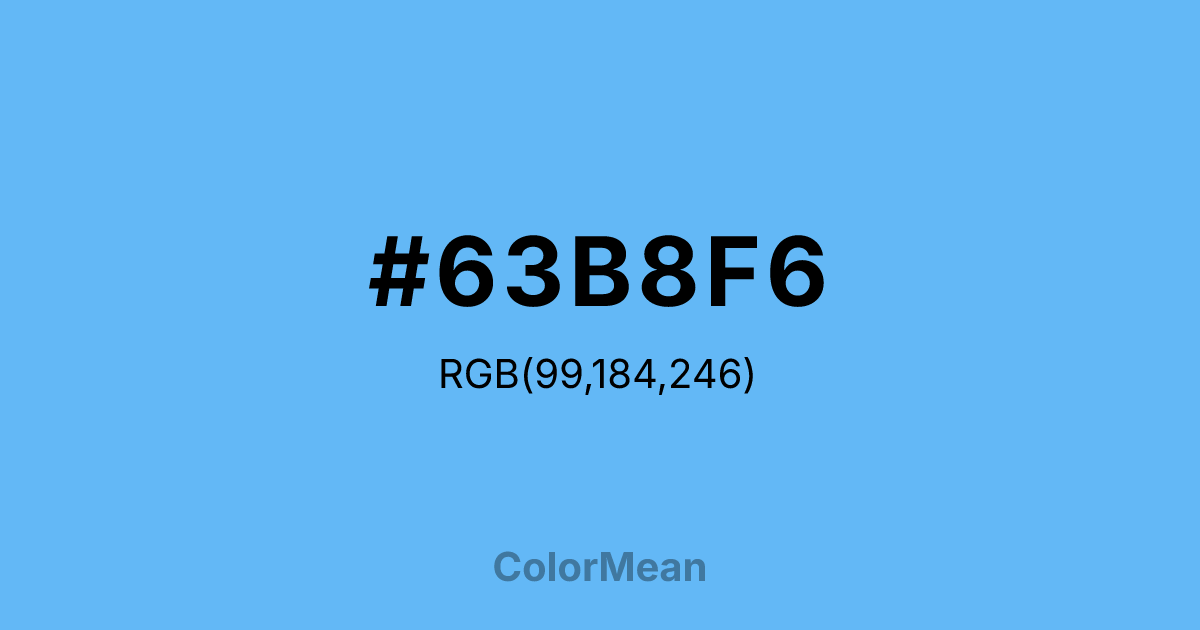 #63B8F6 color swatch