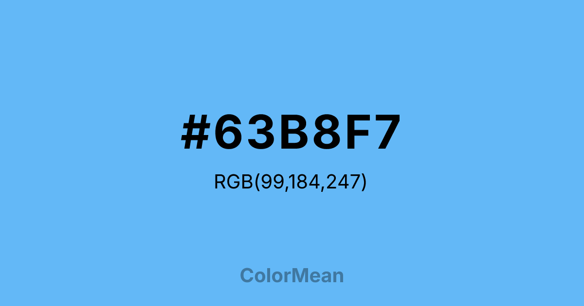 #63B8F7 color swatch