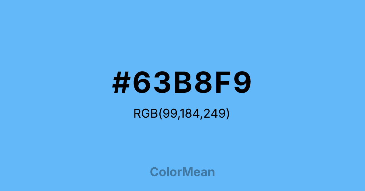 #63B8F9 color swatch