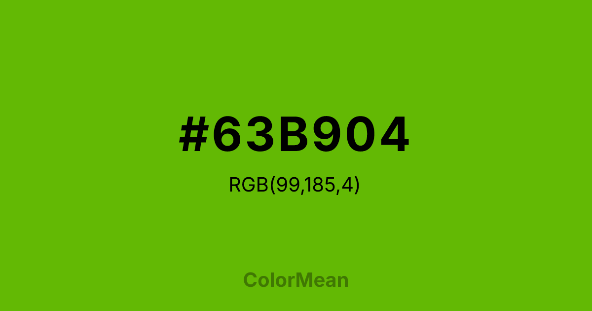 #63B904 color swatch