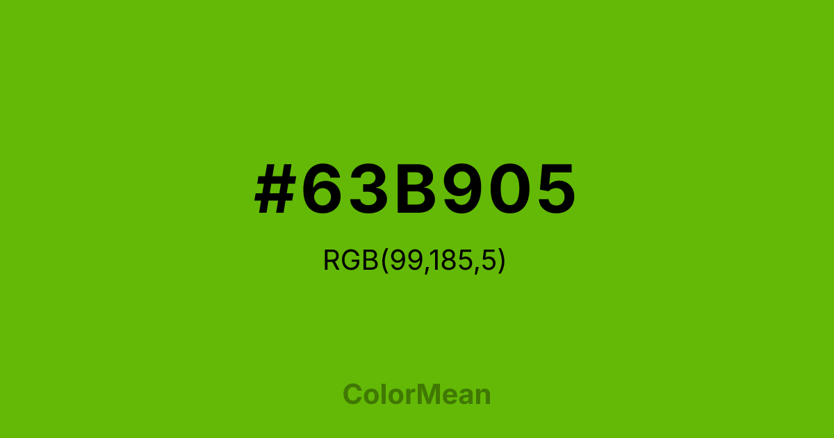 #63B905 color swatch