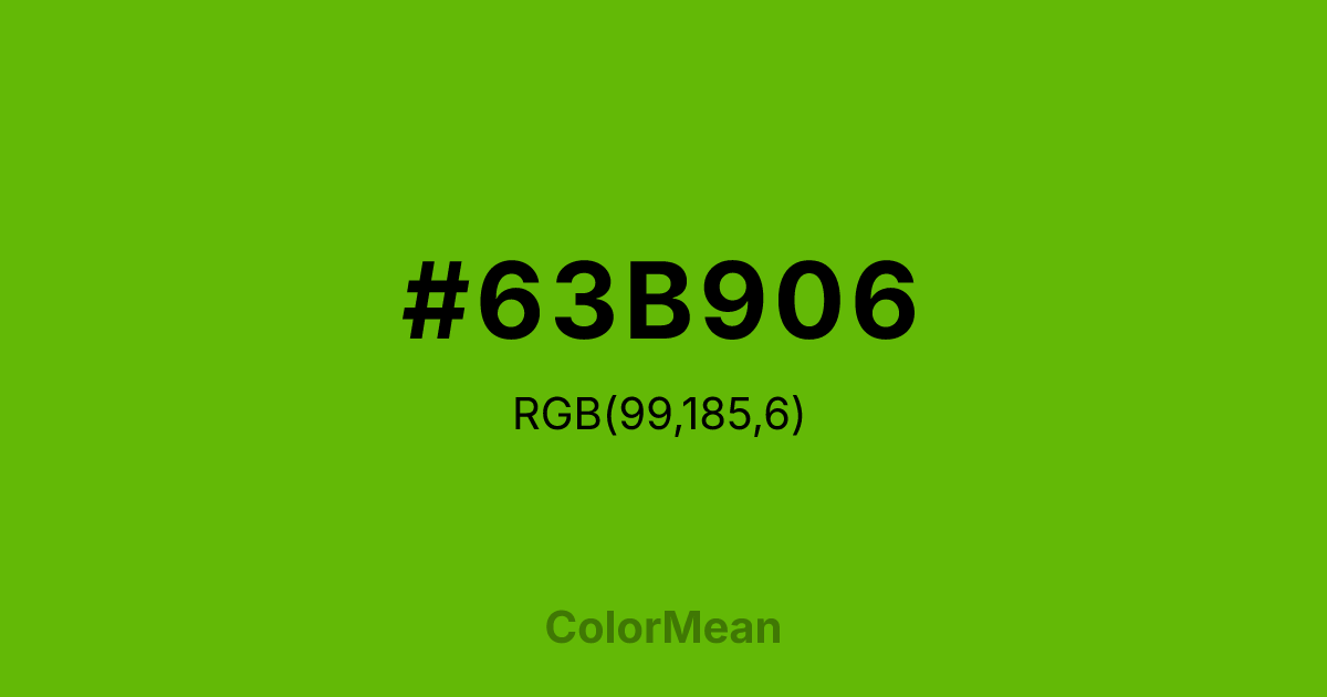 #63B906 color swatch