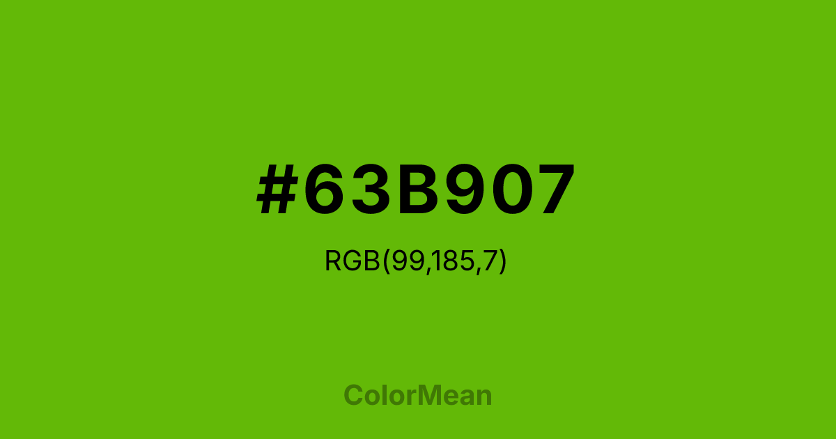 #63B907 color swatch