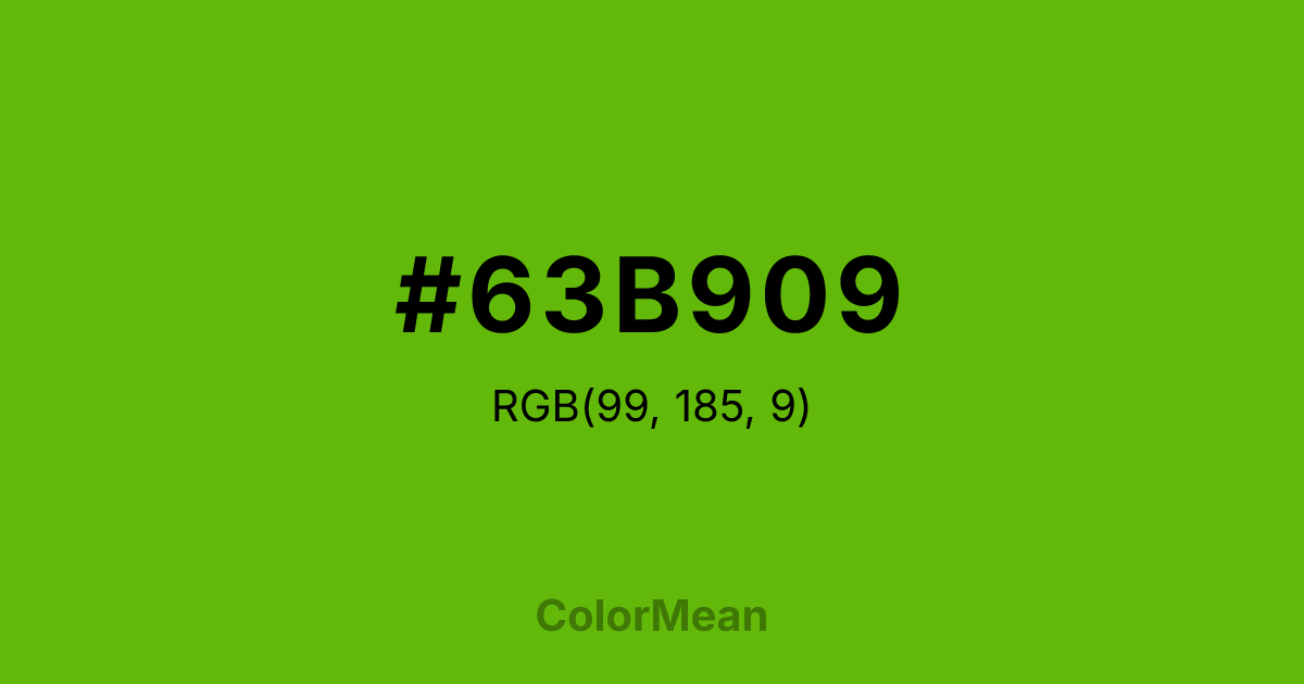 #63B909 color swatch
