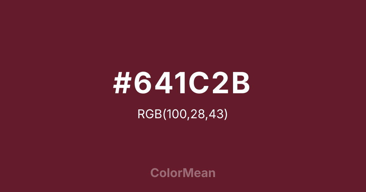 #641C2B color swatch