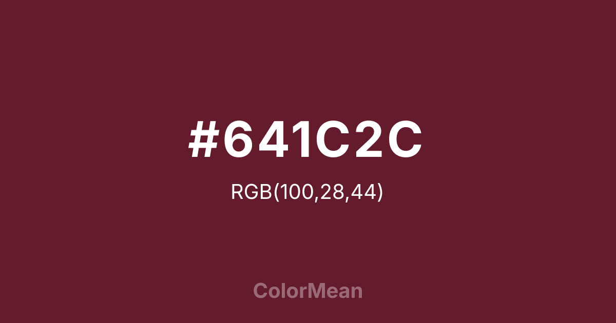 #641C2C color swatch