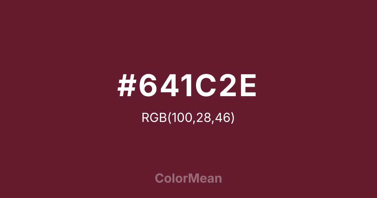 #641C2E color swatch