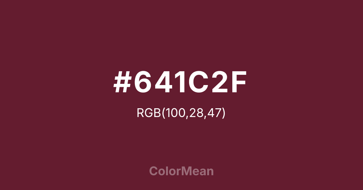 #641C2F color swatch