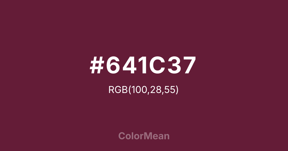 #641C37 color swatch