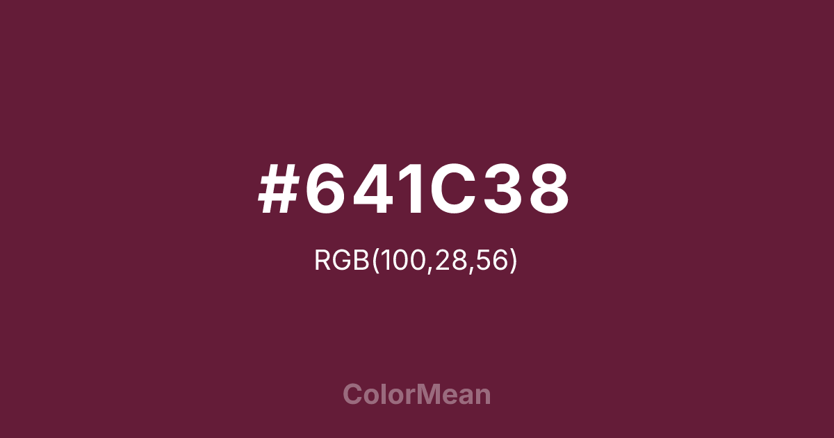 #641C38 color swatch