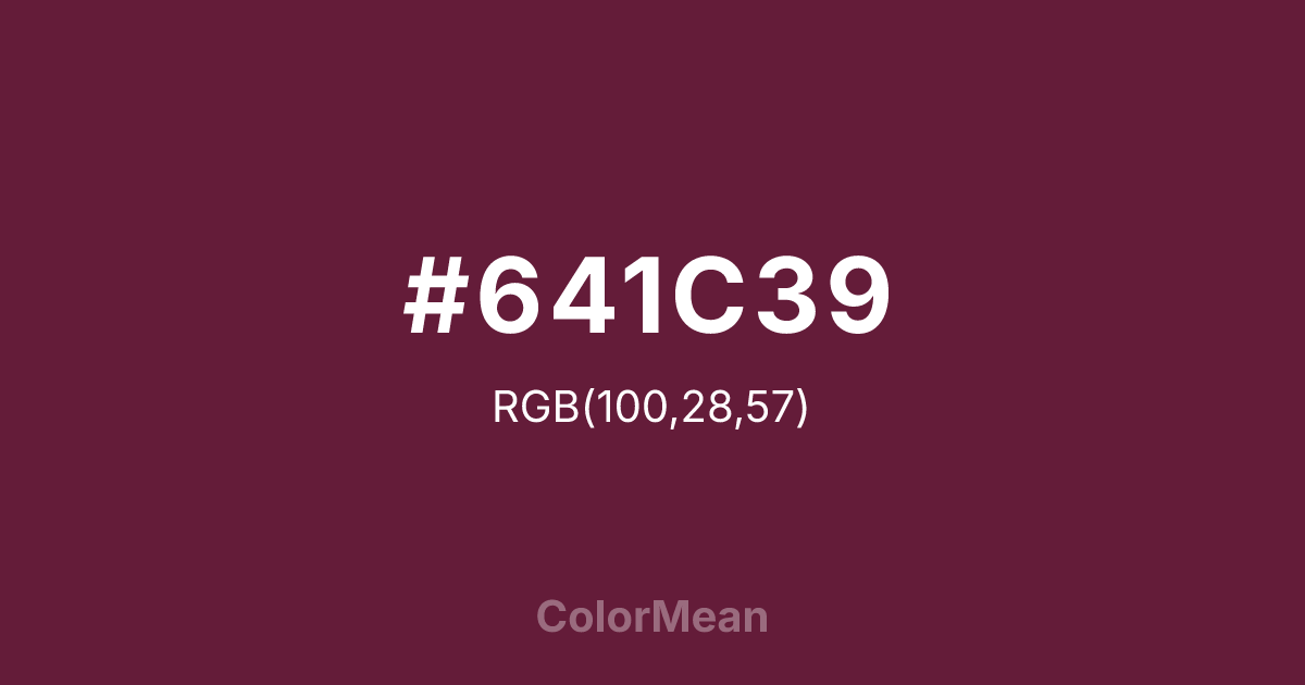#641C39 color swatch
