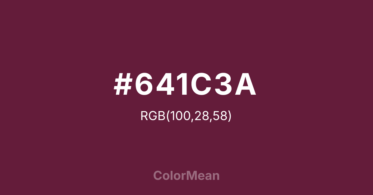 #641C3A color swatch