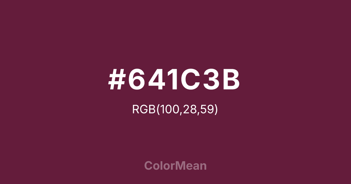 #641C3B color swatch