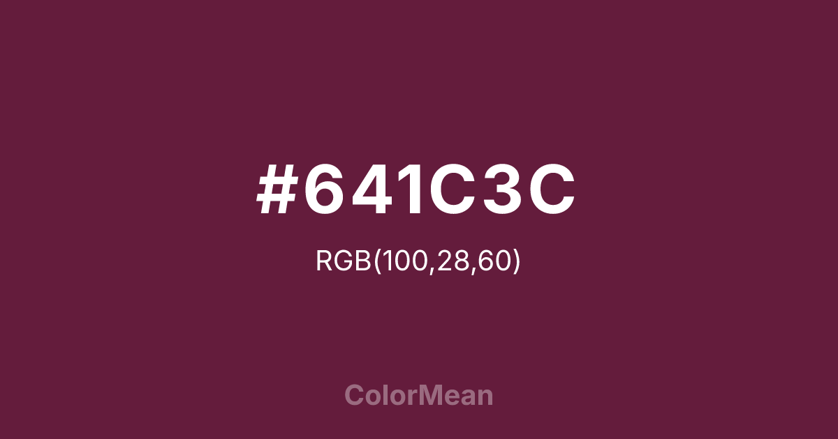 #641C3C color swatch