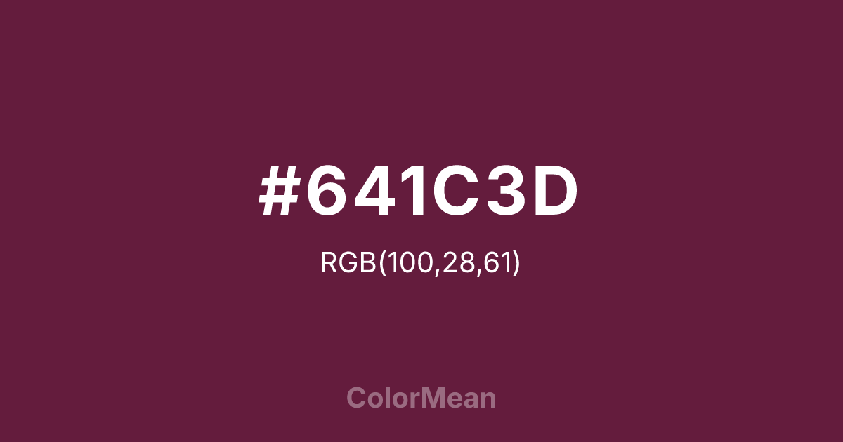 #641C3D color swatch