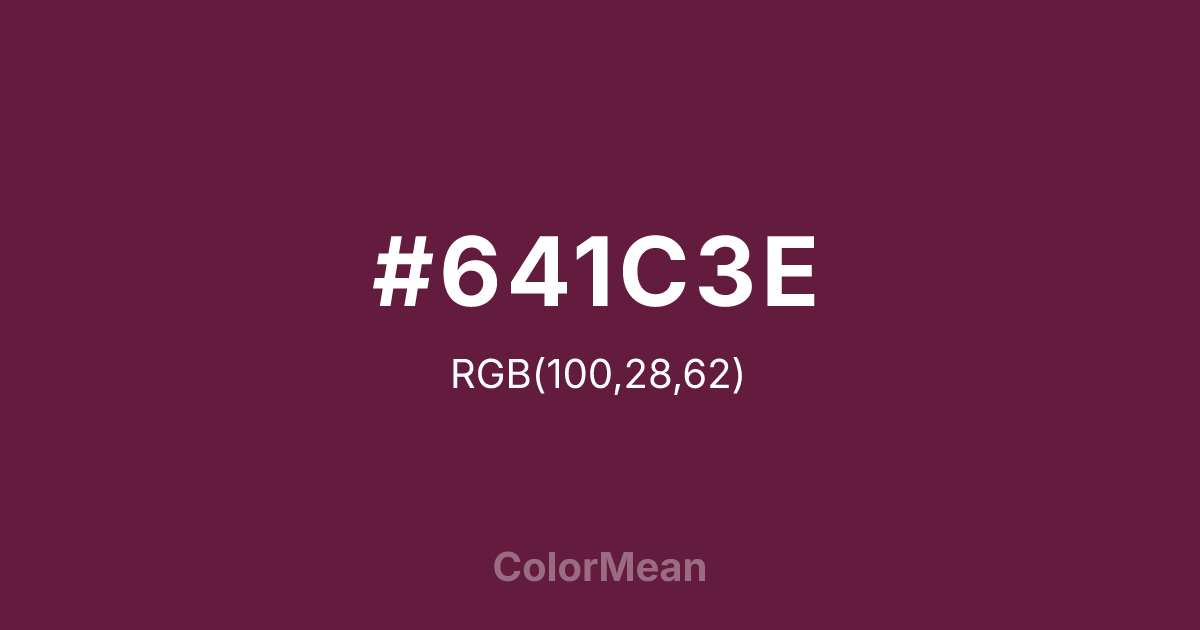 #641C3E color swatch