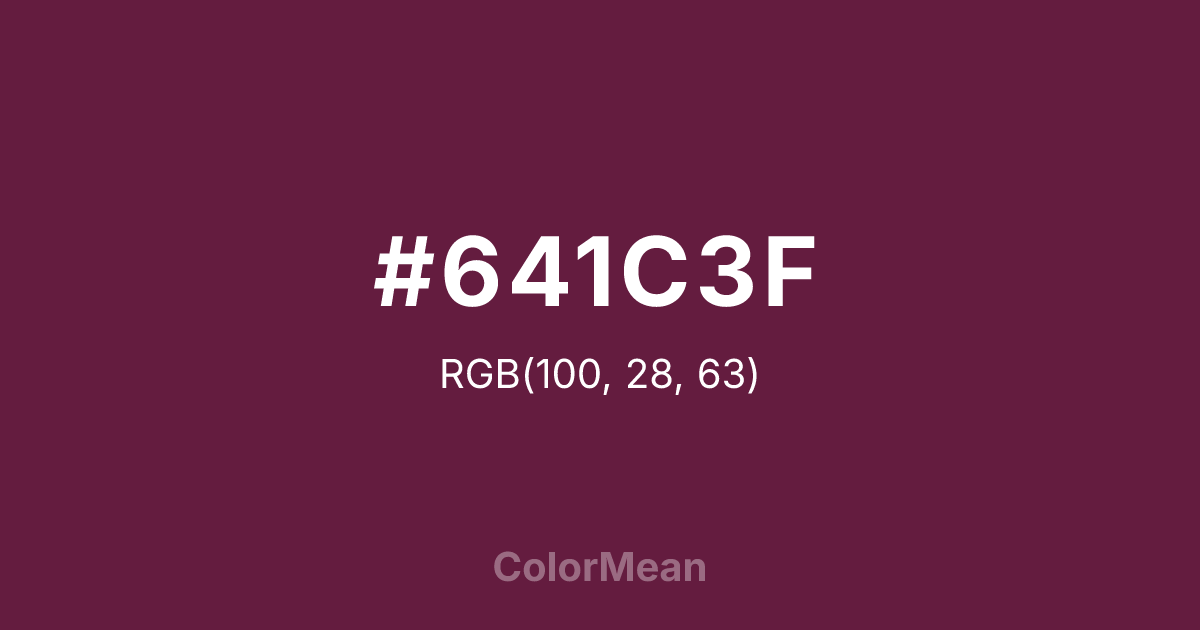 #641C3F color swatch