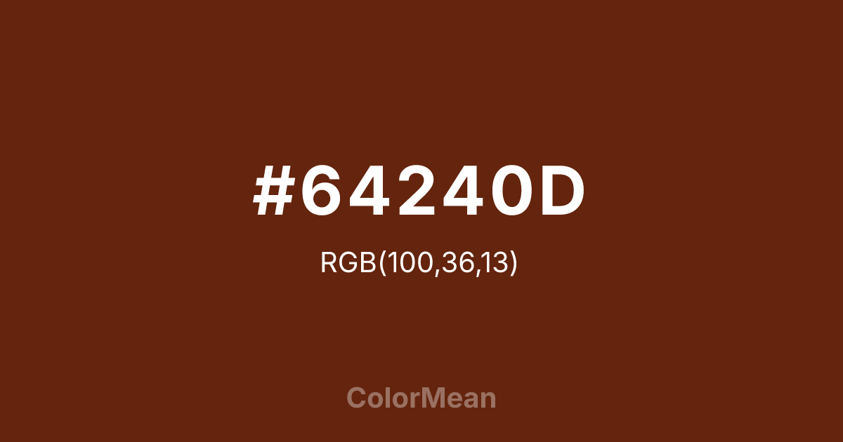 #64240D color swatch