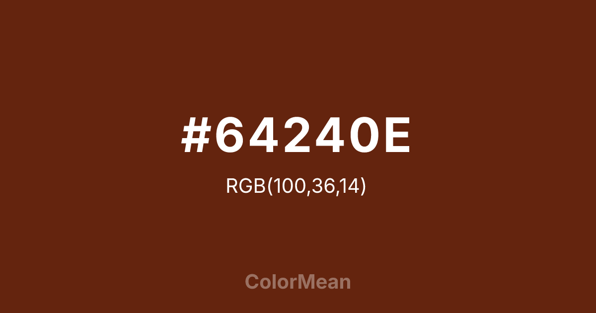 #64240E color swatch