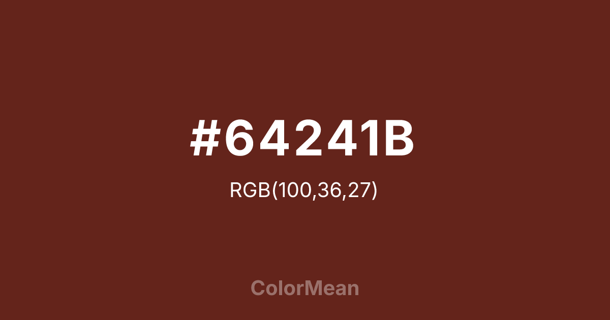 #64241B color swatch