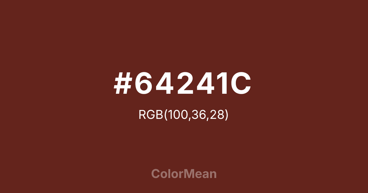 #64241C color swatch