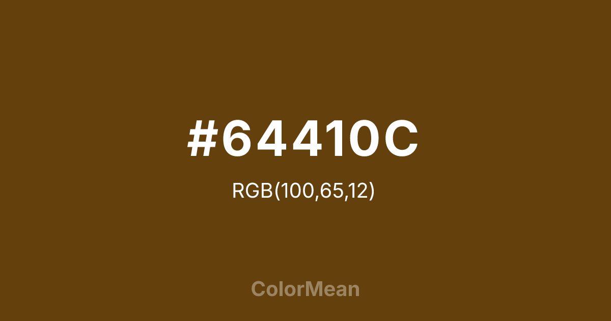 #64410C color swatch