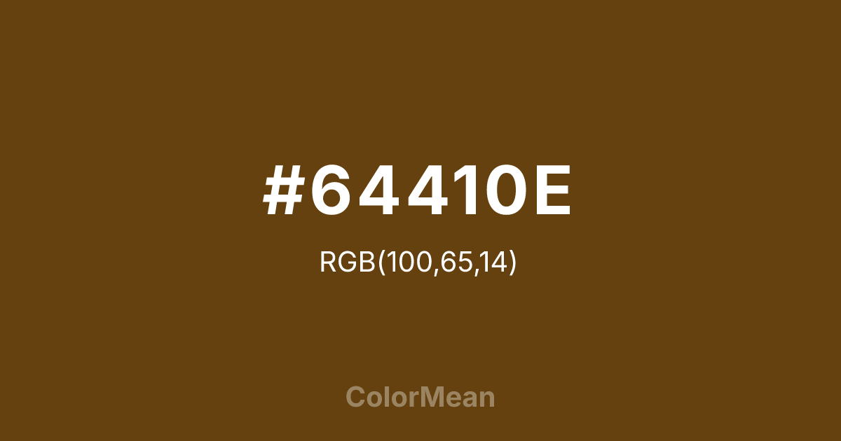 #64410E color swatch