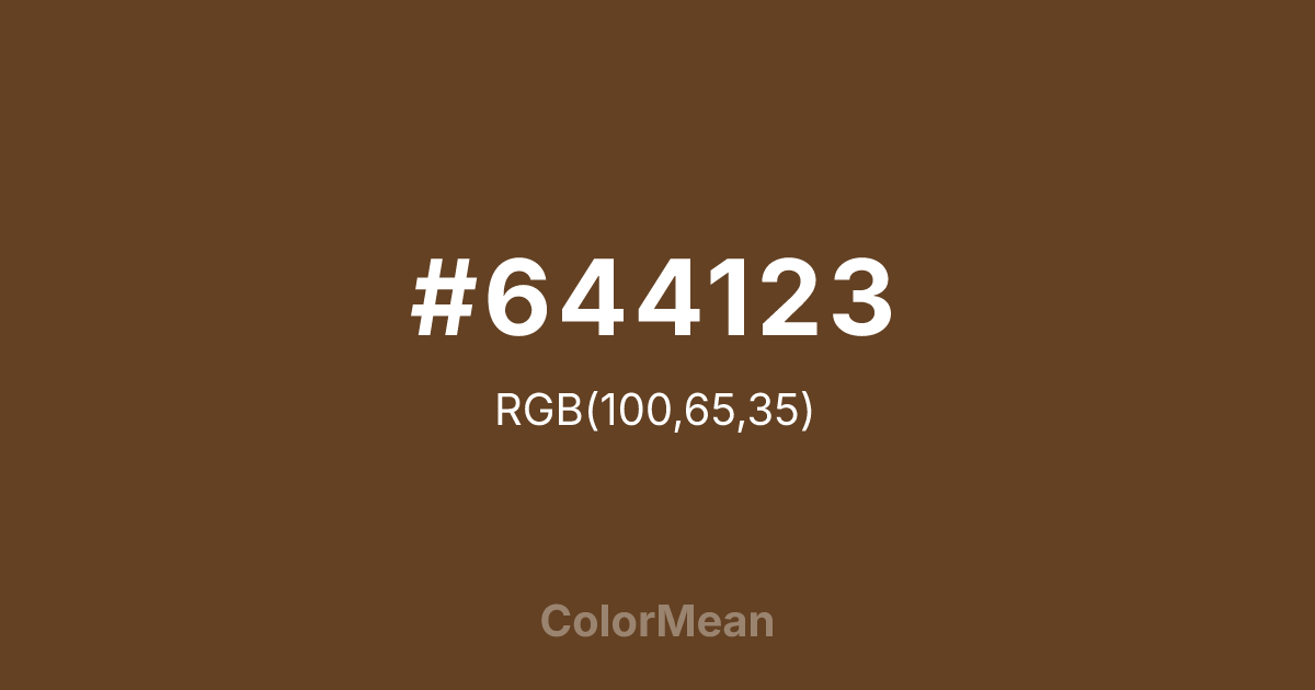 #644123 color swatch