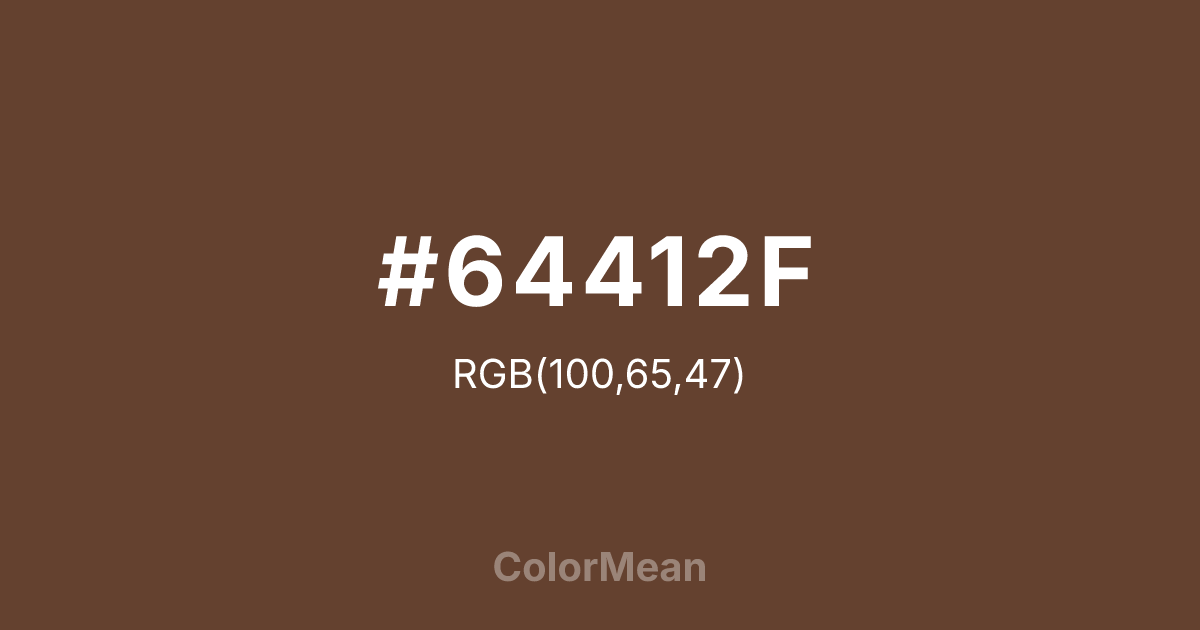 #64412F color swatch