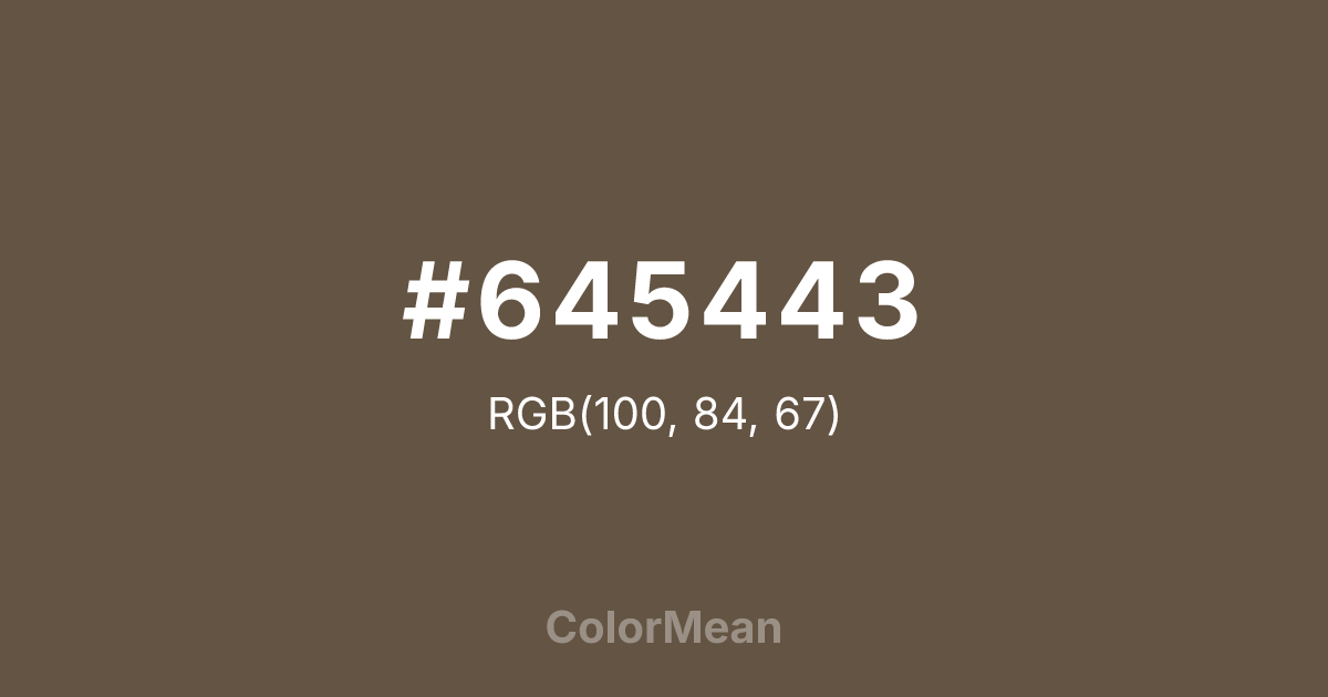 #645443 color swatch